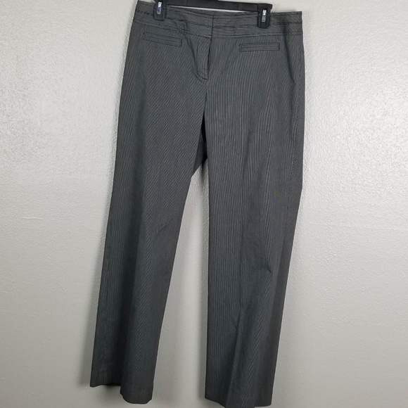 City Unltd Pinstripe Mid-Rise Straight Leg Pant 12 - Picture 1 of 8